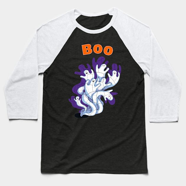 Boo Halloween T shirt Baseball T-Shirt by Mommag9521